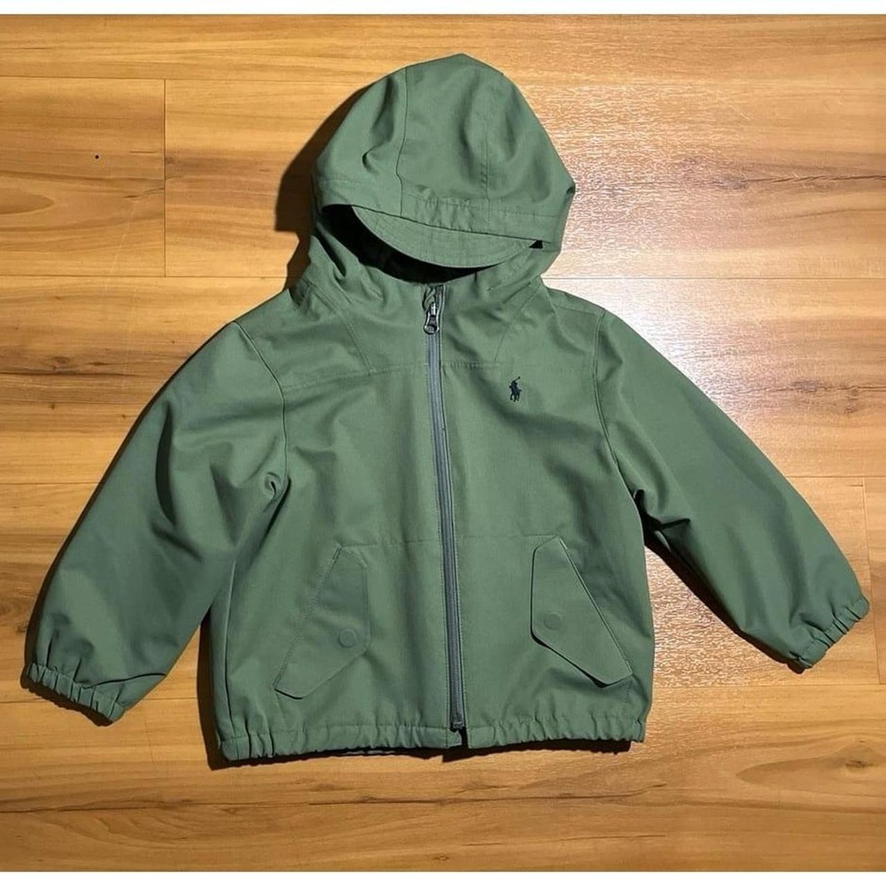 Boys Polo Ralph Lauren Water Repellent Hooded Full Zip Windbreaker Jacket